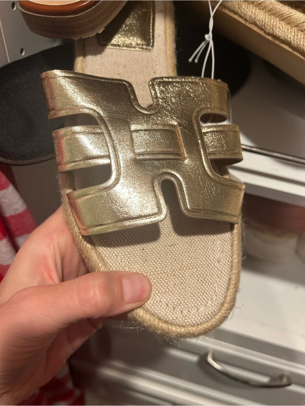H&M metallic gold